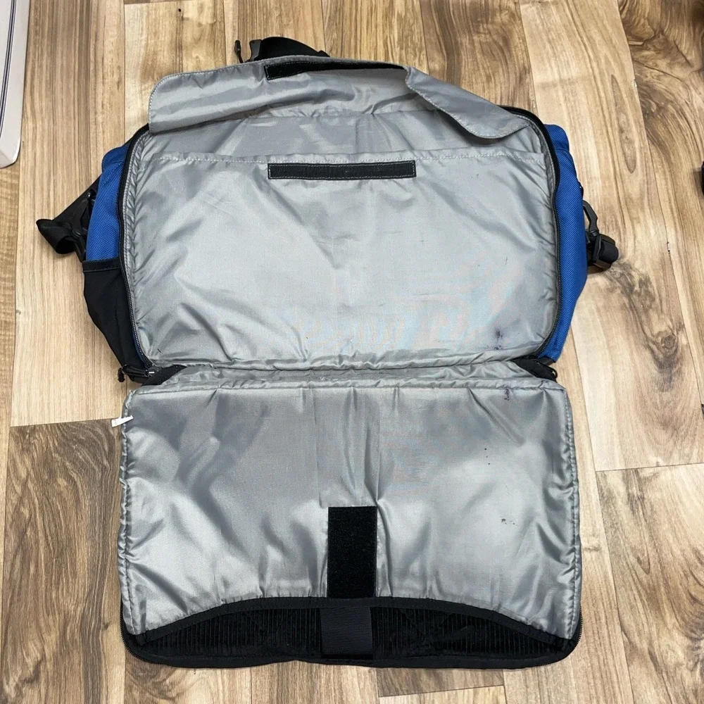 Timbuk2 Messenger Bag Laptop Crossbody‎ Travel Large Blue Black !!